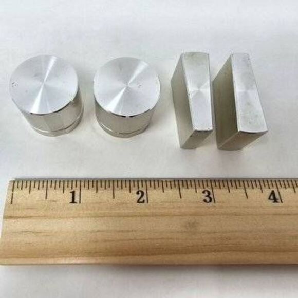 HITACHI HA-330 STEREO AMPLIFIER REPLACEMENT REPAIR KNOBS SILVER - Picture 1 of 3